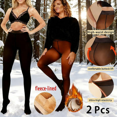 Fleece Lined Winter Tights Women