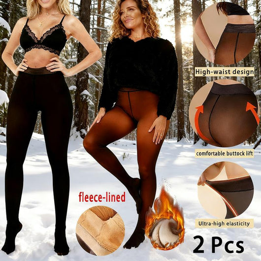 Fleece Lined Winter Tights Women