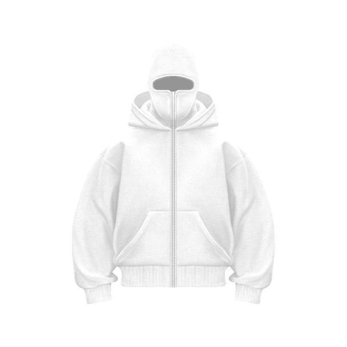 Balaclava Hoodie With Built-In Zip