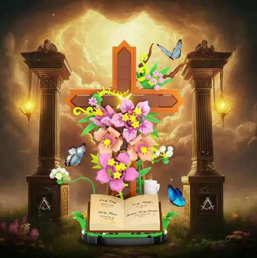 Jesus Cross Bouquet Building Set