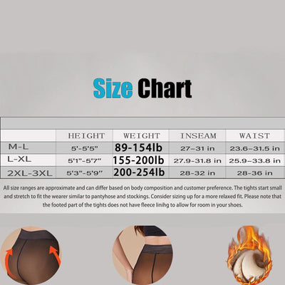 Fleece Lined Winter Tights Women