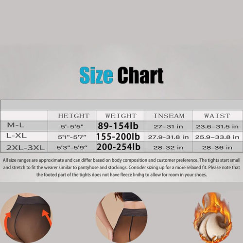 Fleece Lined Winter Tights Women