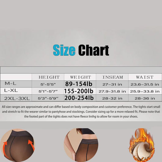 Fleece Lined Winter Tights Women