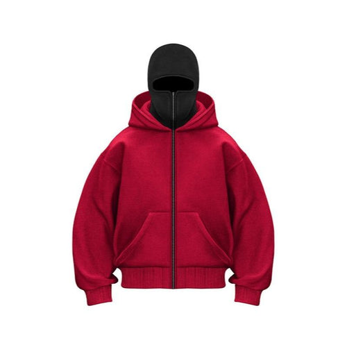 Balaclava Hoodie With Built-In Zip