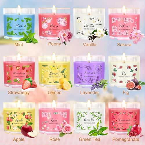 12-Piece Home Scented Candles Set