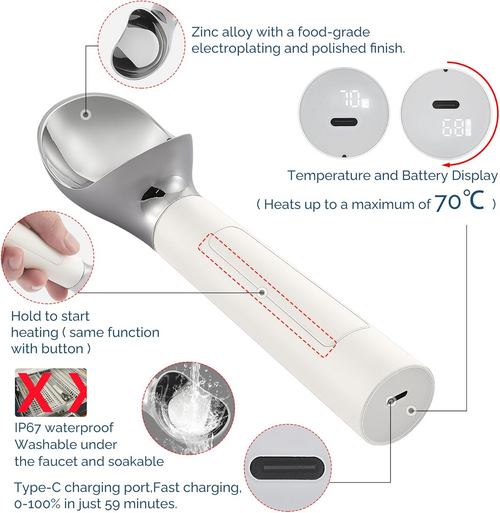 Heated Ice Cream Scoop