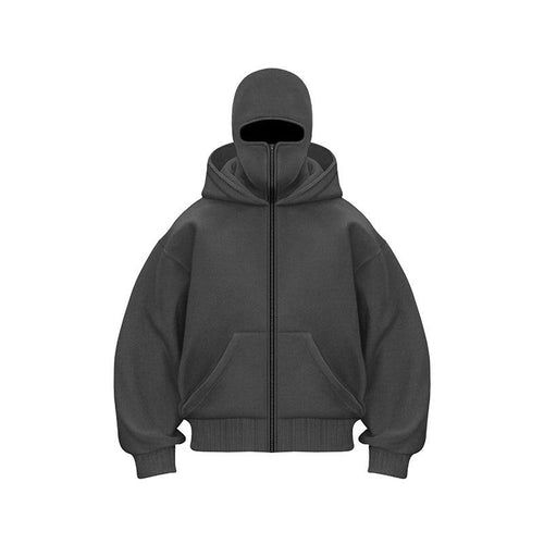 Balaclava Hoodie With Built-In Zip