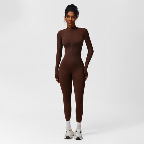 Women's Solid Zip-Up Skiing