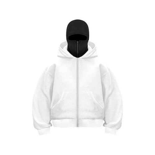 Balaclava Hoodie With Built-In Zip