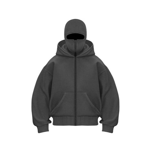 Balaclava Hoodie With Built-In Zip